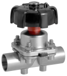 Manually operated diaphragm valves