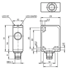 Датчик ультразвуковий UC250-F77-IU-IO-V31. Діапазон 20...250 мм. IO-Link 4-20мА / 0-10В. Програмований. Температурна компенсація. M12x1, 5-контактний
