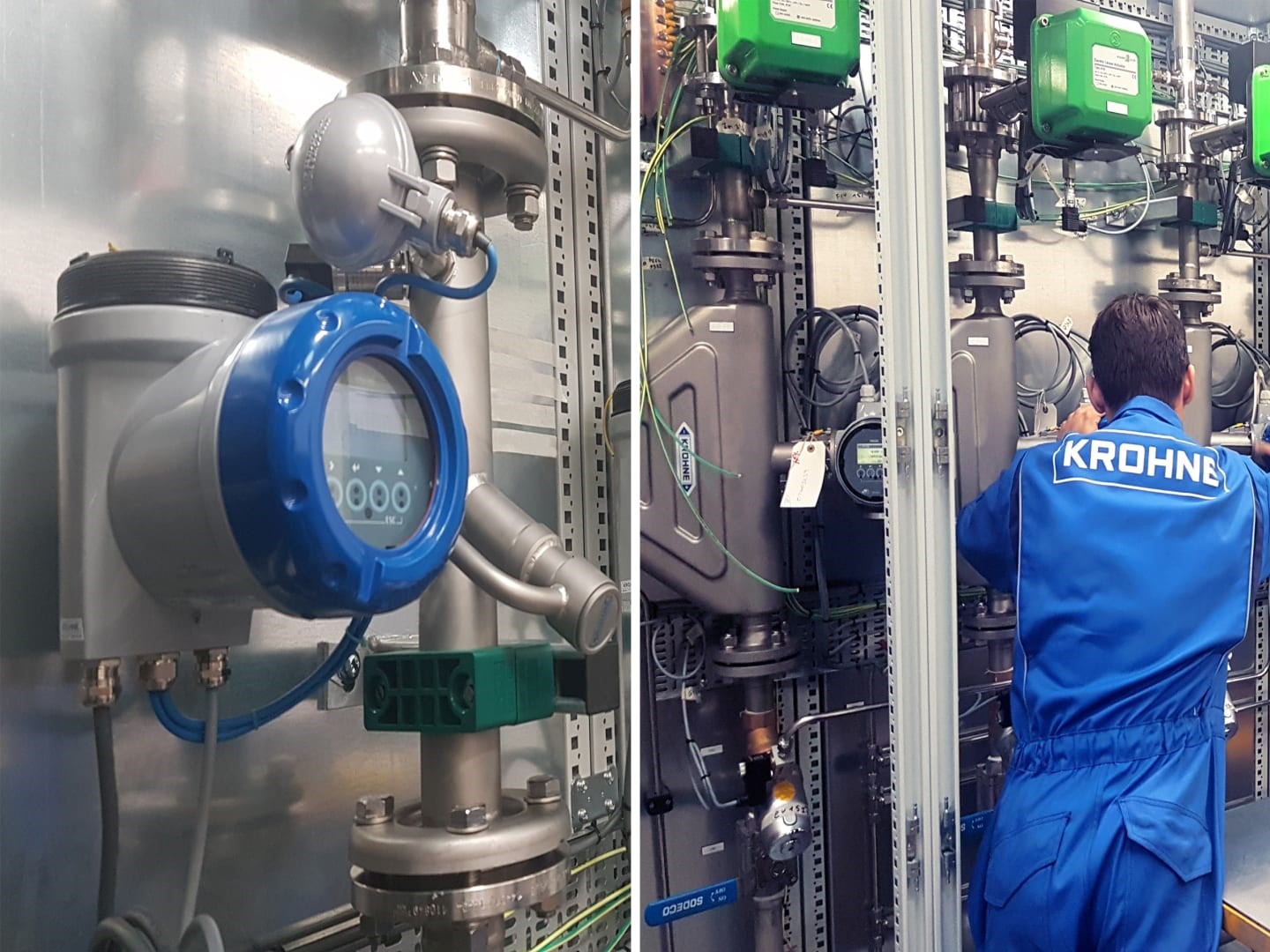 Flow measurement of natural gas and oxygen for combustion control